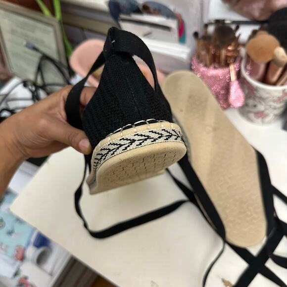 Rothy's The Espadrille Flats Black Size Women’s 12 LIKE NEW - Picture 11 of 16